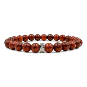 red rosewood beaded bracelet cascade collection main.jpg