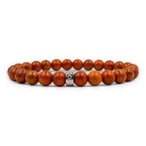 red sandalwood beaded bracelet cascade collection main.jpg