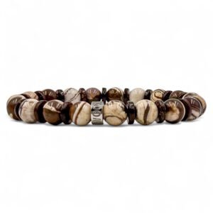 australia zebra jasper brown coconut mens beaded bracelet everwood main.jpg